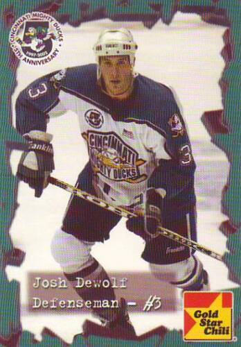 Josh Dewolf 2001-02 Cincinnati Mighty Ducks - Imagen 1 de 1