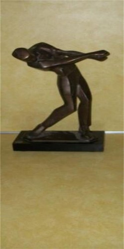 MCM SPI SAN PACIFIC INTERNATIONAL BRONZE GOLFER GOLF GOLFING STATUE ART DECO MAN - Picture 6 of 7