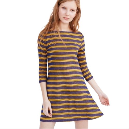 Yellow Striped Mini Dress Size XS | eBay