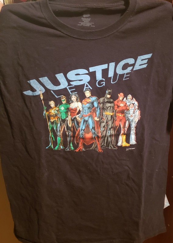 VINTAGE Justice League Comic Art Shirt Jim Lee Hard To Find! New Medium. Retro!