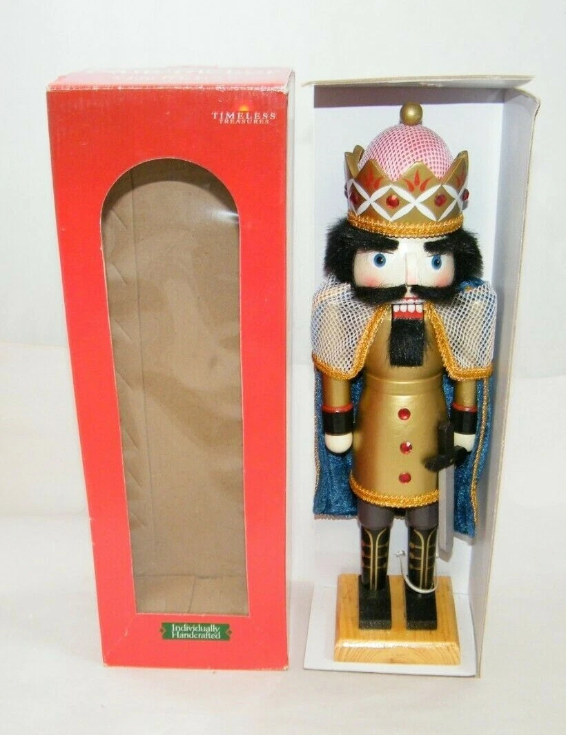 GOLD COLORED KING 15" NUTCRACKER BY TIMELESS TREASURES HANDCRAFTED
