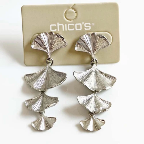 New Chicos Ginkgo Leaf Drop Earrings Retro Women Party Vacation Jewelry Gift