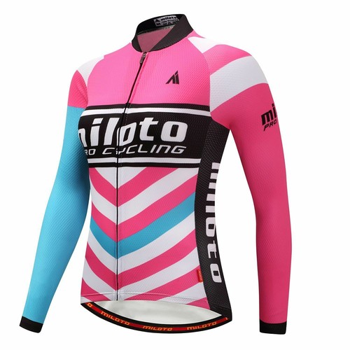 Miloto Women's Long Sleeve Cycling Jersey Top Ladies Bike Cycle Shirt S-XXXL - Picture 24 of 37