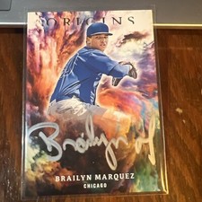 Brailyn Marquez 2021 Panini Chronicles Origins Silver Auto Autograph RC On Card