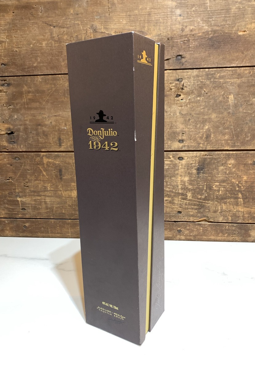 Collectible Don Julio 1942 Tequila Anejo Bottle 750ml with Box & Cork  (Empty)