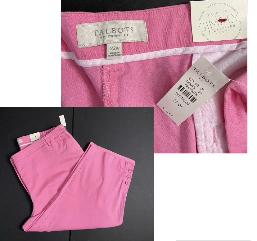 Talbots Simply Flattering Collection Skimmer Capri Women’s size 22W Pink
