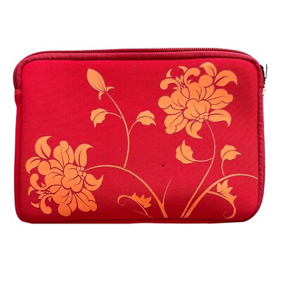 LAUREX red e-book reader sleeve case pouch 8 x 5.5 
