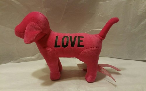 Victoria's Secret Pink Toy Dog Stuffed Animal Pink Plush 7" Bin #40 - Picture 2 of 4
