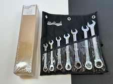New Blackhawk By Proto 7pc Sae 38-34 Ratcheting Combination Wrench Set 12pt.