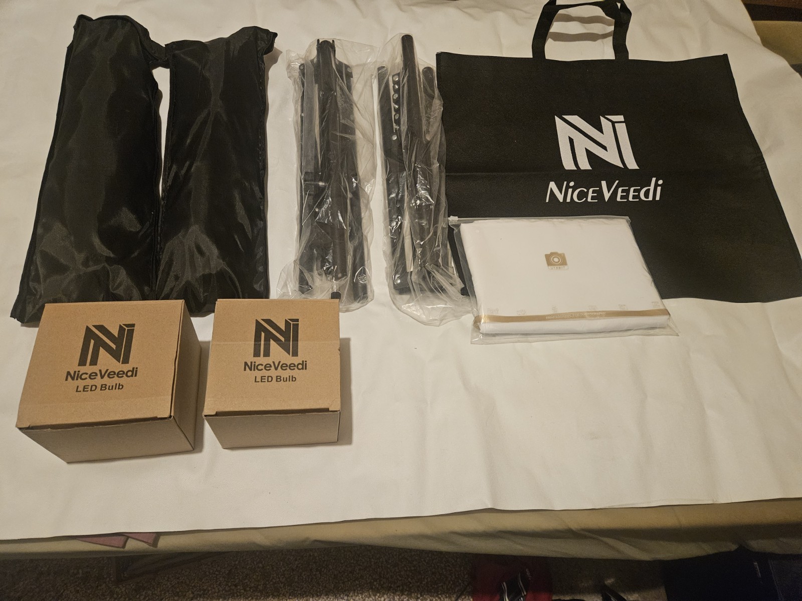 Kit studio photo NiceVeedi éclairage LED 2 softbox pour corriger les ombres
