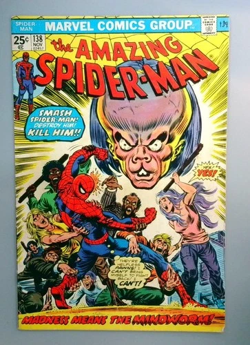 Amazing Spider-Man #138 No MVS 1st Appearance of Mindworm Marvel 1974
