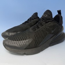 Nike Air Max 270 Shoes Mens Sz 11 M Triple Black Running Sneakers AH8050-005