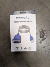 SABRENT CB-DB9P USB 2.0 TO SERIAL CABLE ADAPTER DB9 RS-232 PC/MAC NEW