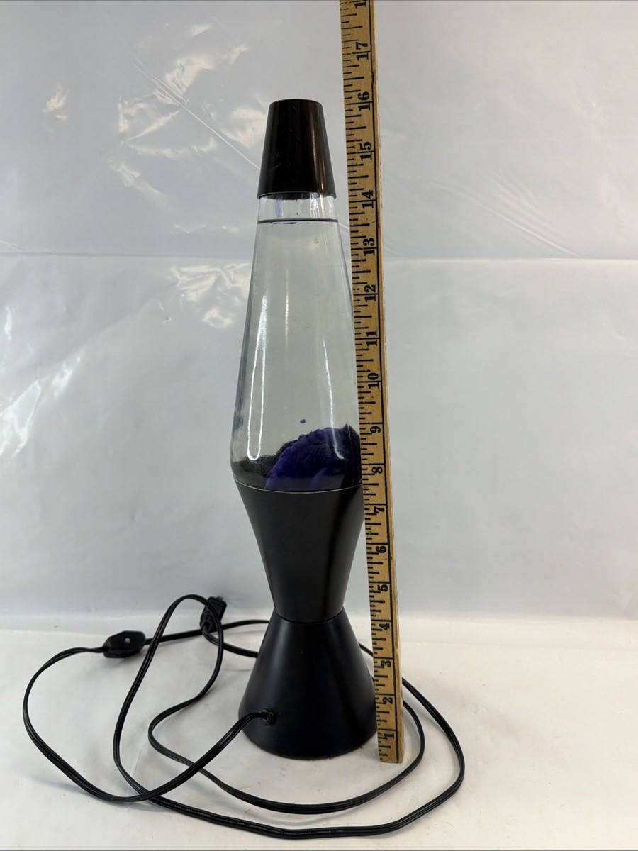 Vintage Lava Lite Lamp Midnight Series Clear Liquid Purple Lava