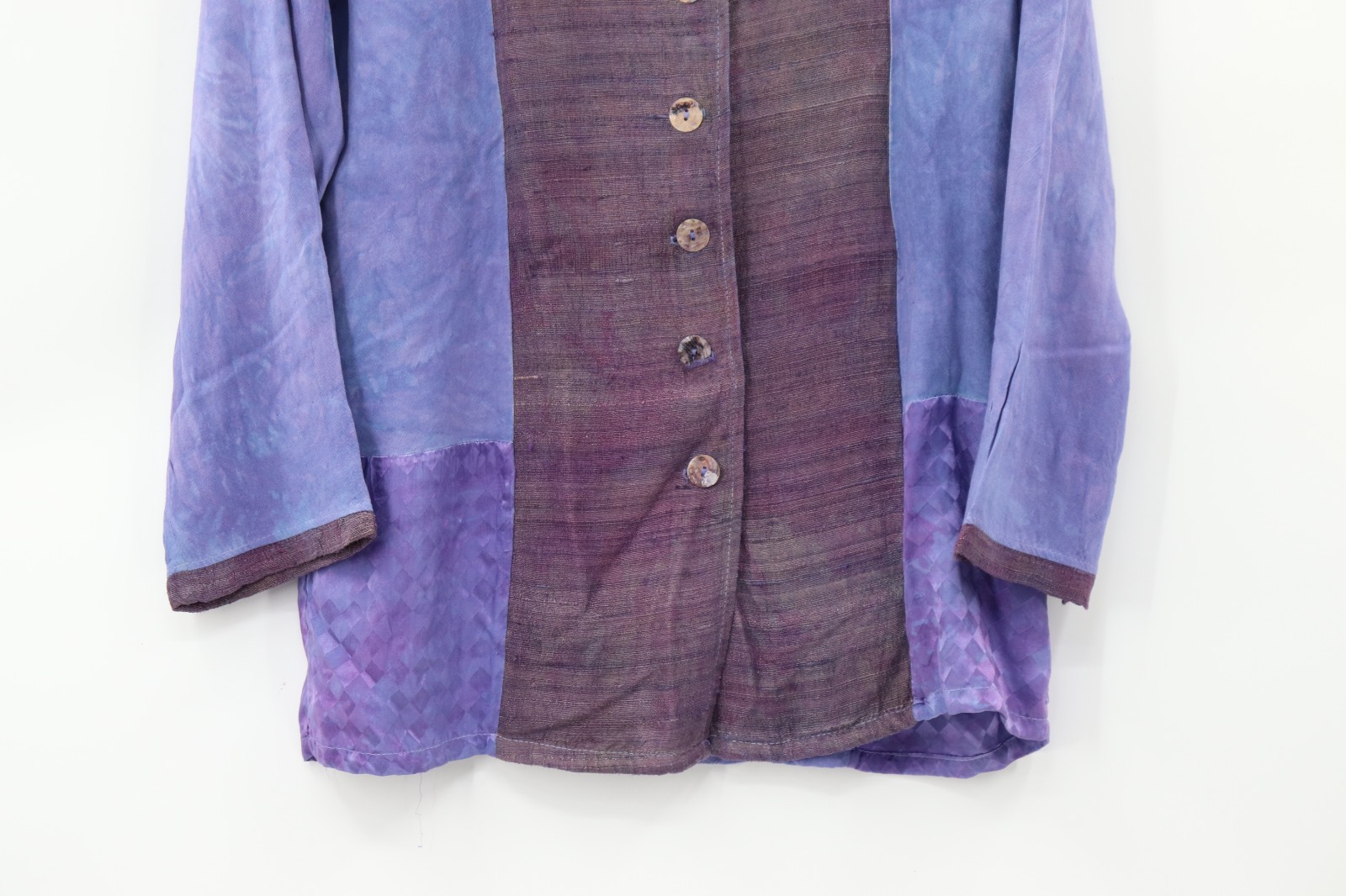 Top tunica vintage acciaio pony viola blu