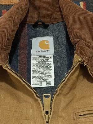 Vintage Carhartt Detroit Jacket Size 36 J01 Brown USA Union 90s