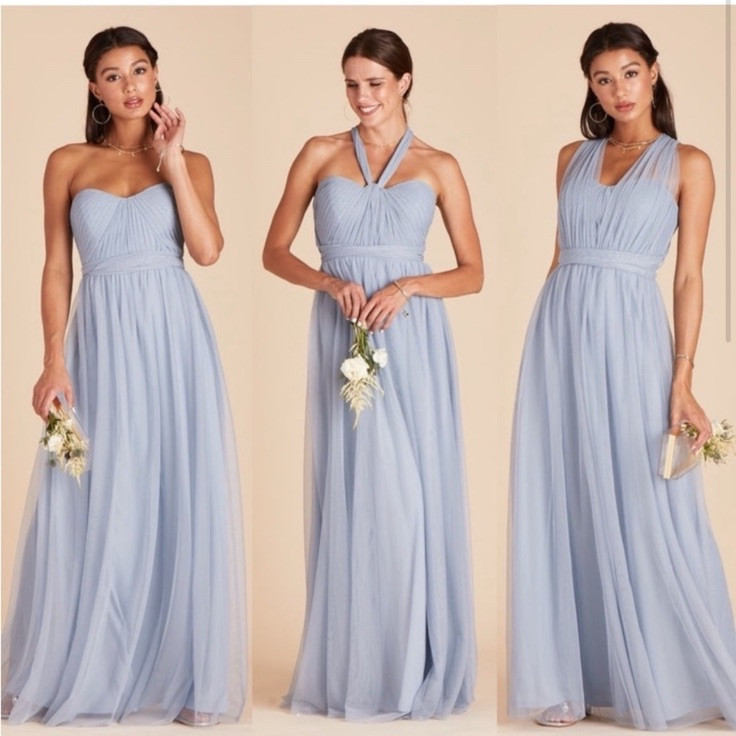 BIRDY GREY - CHRISTINA CONVERTIBLE DRESS TULLE DUSTY BLUE - size L | eBay BIRDY GREY - CHRISTINA CONVERTIBLE DRESS TULLE DUSTY BLUE - size L | eBay