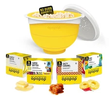 Opopop Microwave Popcorn - Variety 12-Pack Gourmet Popcorn Kit, Collapsible S...