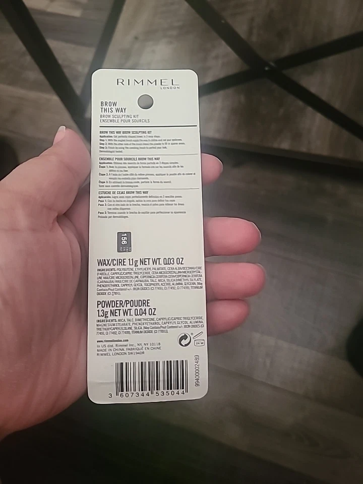 Rimmel London Brow This Way Dark Brown 003 Eyebrow Sculpting Kit New - Image 2 of 2