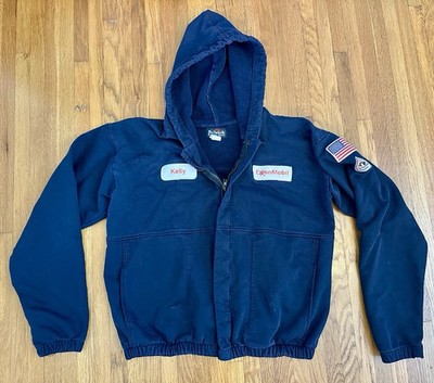 Bulwark FR Flame Fire Resistant Heavy Work Zip Hoodie Men Navy CAT2 2112 Size S