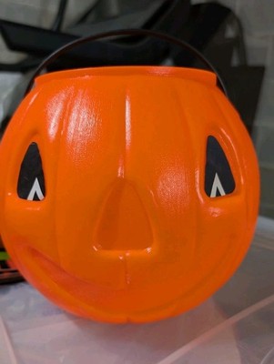 VTG  Come Play Products  Halloween Pumpkin Candy Bucket Pail Blow Mold 