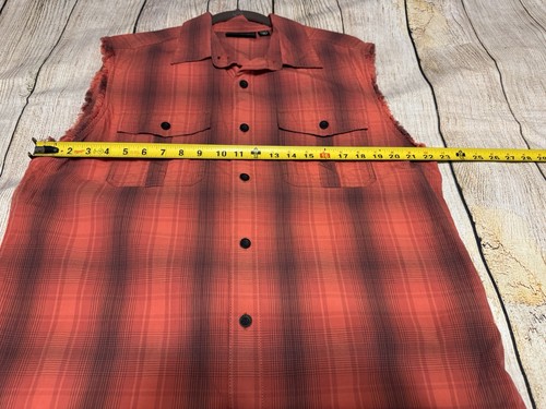 Harley Retro Inspired Circle Graphic Milwaukee WI Sleeveless Button Shirt L GB4 - Picture 4 of 7