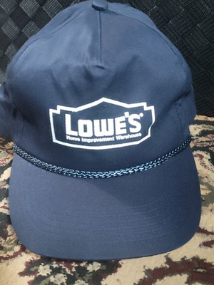 #ad Vintage Lowes Hat Cap Snap Back Blue Home Improvement Warehouse Hardware Rope $18.99