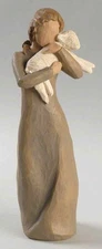 Demdaco Willow Tree Nativity Peace On Earth - Girl With Lamb - Boxed 11852258