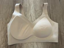 Women's Wireless Bras Supportive T-Shirt Bra No Underwire Nude Beige Size 2XL