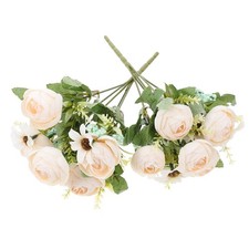 2 PCS Flower Bouquet Adorns Vivid Simulation Bouquets Artificial Arrangement