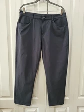 Vuori Men Meta Tech Chino Crop Pants Charcoal Gray 33 X 25.5 Active Athletic Fit