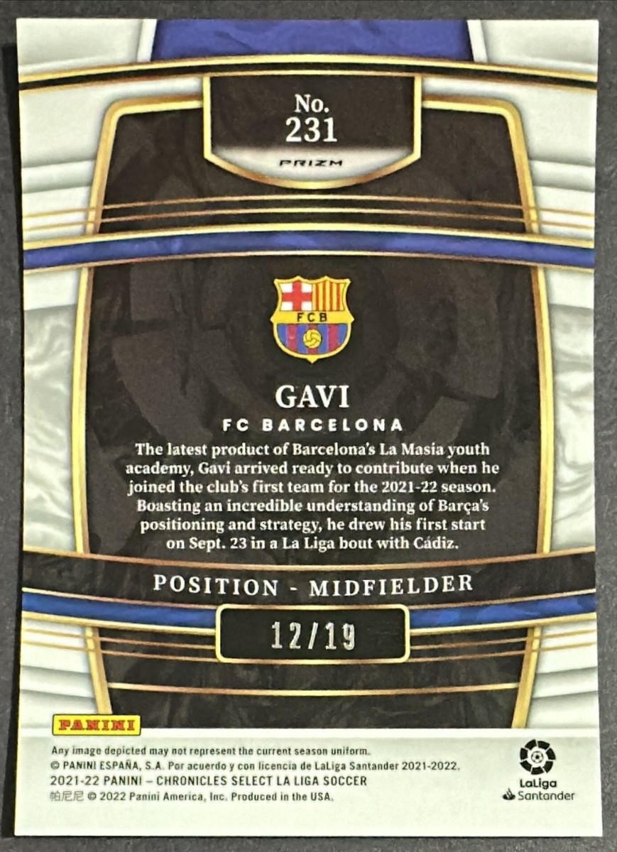 gavi rc panini 2022 teamcolor シリアルカード PANINI Extra Sticker Qatar 2022 #D17 GAVI SPAIN ROOKIE RC