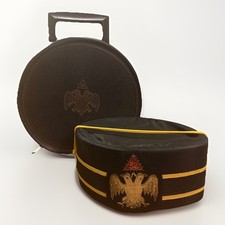 Masonic 32nd Degree Scottish Rite Cap Freemason Hat Size 7.5 D. Turin Co.