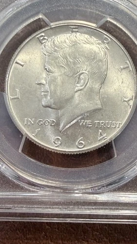 1964 Kennedy Half Dollar PCGS MS64 • 90% Silver • First Year Issue