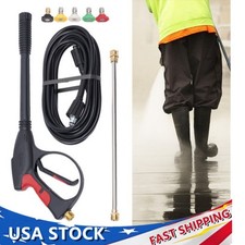 3000psi High Pressure Power Washer Spray Gun Wand Hose Kit 5 Nozzle Tips & Tube