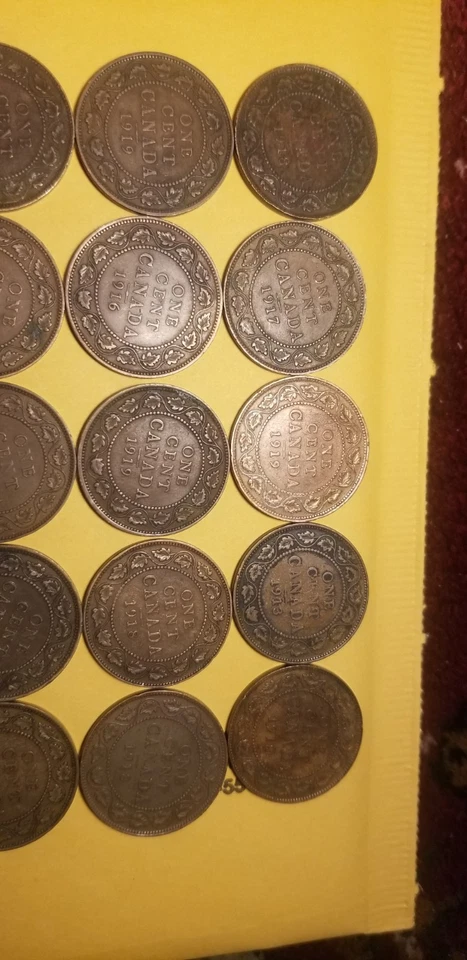 Canada Large Cent Coins Collection 25 Coins Idser1. - Image 2 of 4