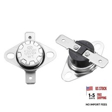 2 Pack KSD301 Thermostat 10A Normally Closed N.C Adjust Snap Disc 105 C/221 F