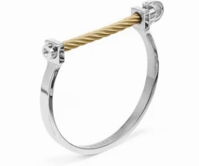 CHARIOL PONT D AMOUR BRACELET STAINLESS STEEL YELLOW GOLD PVD BANGLE