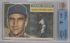 JSA Certified 1956 Topps Hank Sauer (White Back) #41 Encased by BVG Auto 0q3