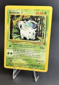 Nidoran JUNGLE Base set POKEKON TCG [MP] VINTAGE ENGLISH