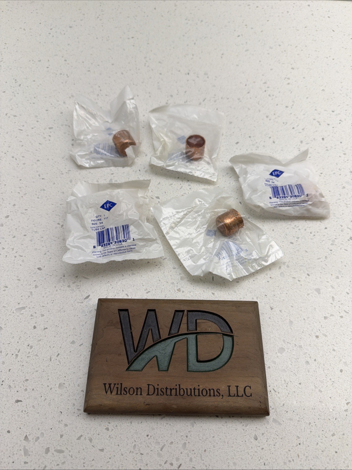 117 EPC 3/4” Copper Tube Cap (Lot Of 5)  