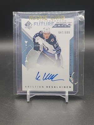 2018-19 UD SP Authentic Future Watch Auto Kristian Vesalainen /999 Winnipeg Jets