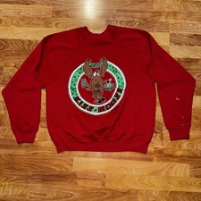 Vintage TNT by Trau Loevner Merry Kiss-Moose Graphic Sweatshirt Adult XL Read