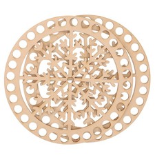 2Pcs Wooden Basket Weaving Bases Durable Beige Shaping Pads for DIY Bags