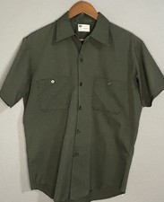 Vintage 70 s Sears Perma-Prest Work Short Sleeve Shirt Men s Size Medium