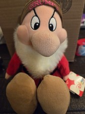 Walt Disney Vintage Snow White Dwarf GRUMPY 12  Plush Doll Toy Collectible