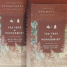 Bath body Works Aromatherapy Tea Tree Peppermint Body Lotion S/2 6.5 Fl 525