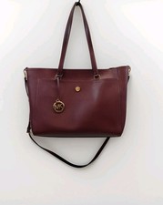 Michael Kors Large Bordeaux Burgundy Pebbled Leather Tote Shopper Shoulder Bag