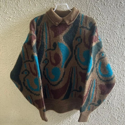 Vestopia Multicolor Knit Sweater Mohair Blend XL Design Marble image 2
