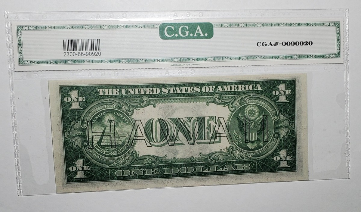 1935 A $1 HAWAII Silver Certificate WWII Emergency Issue CGA Gem